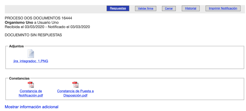 vista notificación electrónica